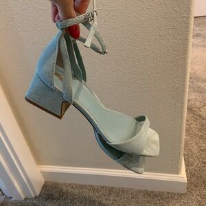 Sam Edelman Sky Blue Ankle Strap Heels
